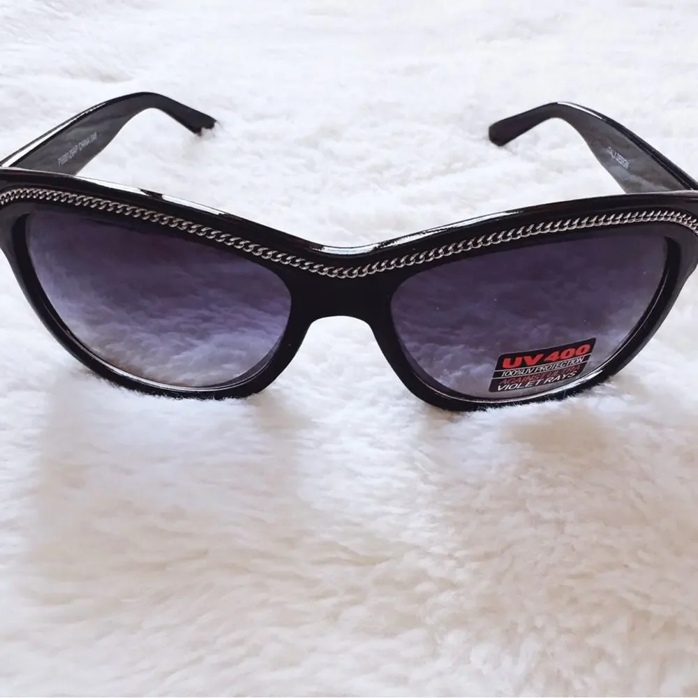 Rina Black w/Silver Accent Sunglasses - Picture 7 of 13